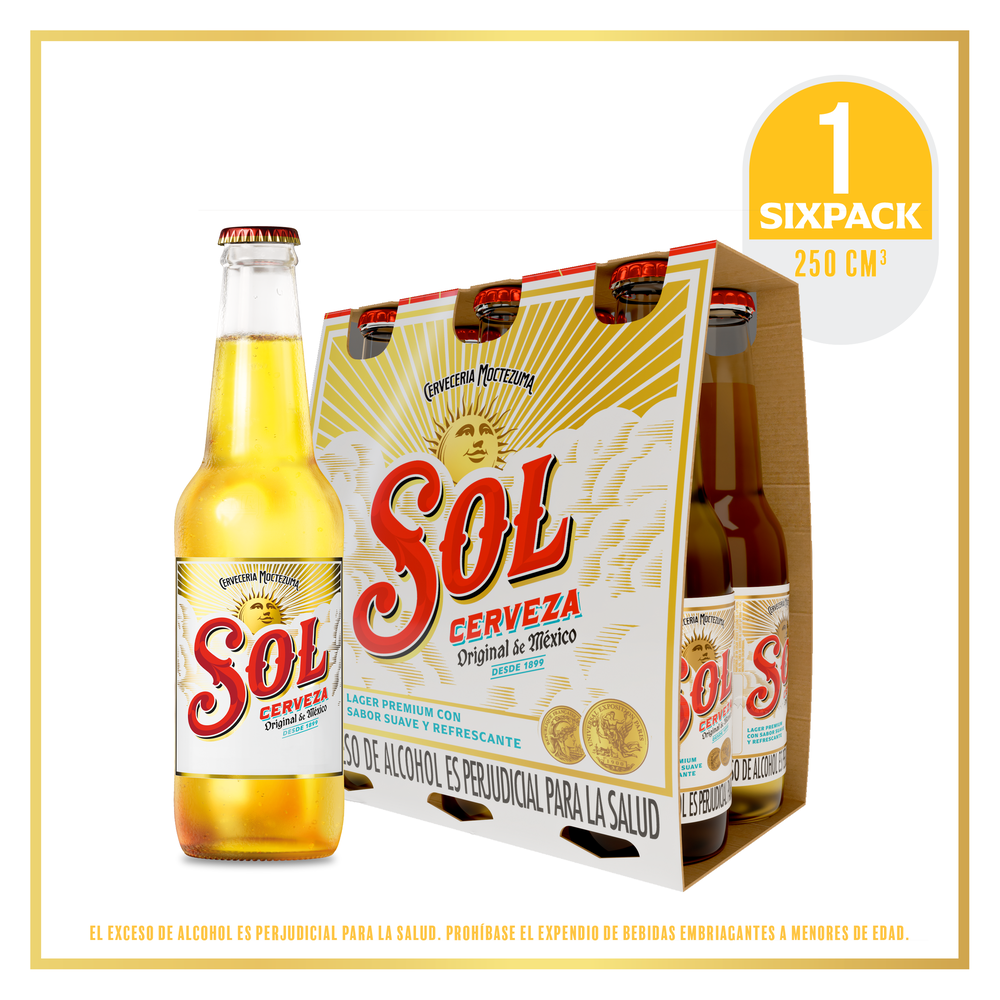 Cerveza Sol Botella 6 und 250 ml