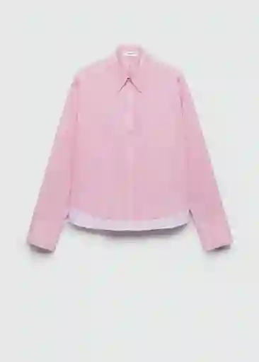 Camisa Double Rosa Talla S Mujer Mango