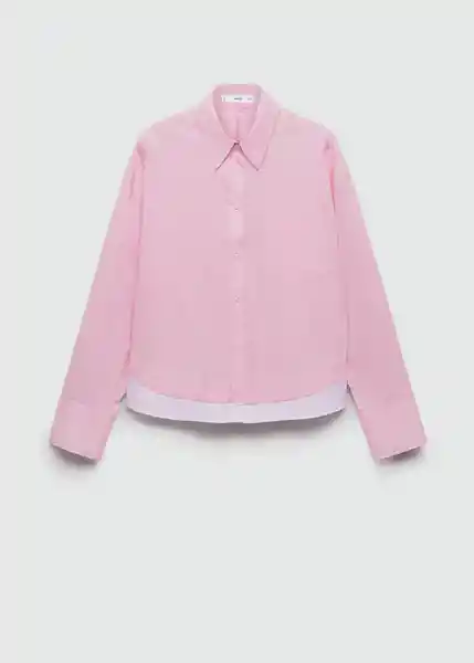 Camisa Double Rosa Talla S Mujer Mango