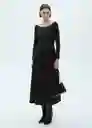 Vestido Valvina Negro Talla S Mujer Mango