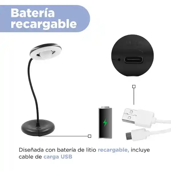 Lámpara de Escritório Negro KE XQD22 Miniso