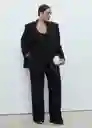 Blazer Americana Iguana Negro Talla L Mujer Mango