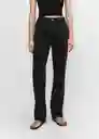 Pantalón Jean Matilda Tejano Negro Talla 44 Mujer Mango