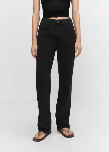 Pantalón Jean Matilda Tejano Negro Talla 44 Mujer Mango