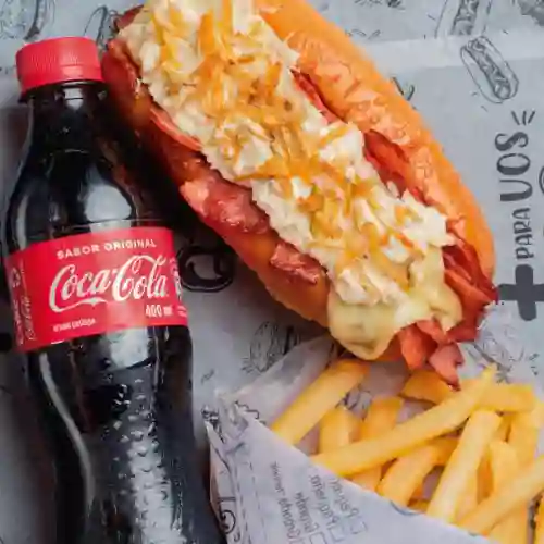 Combo Perro Carne + Papas + Gaseosa