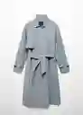 Gabardina Trench Anchovy Azul Talla S Mujer Mango