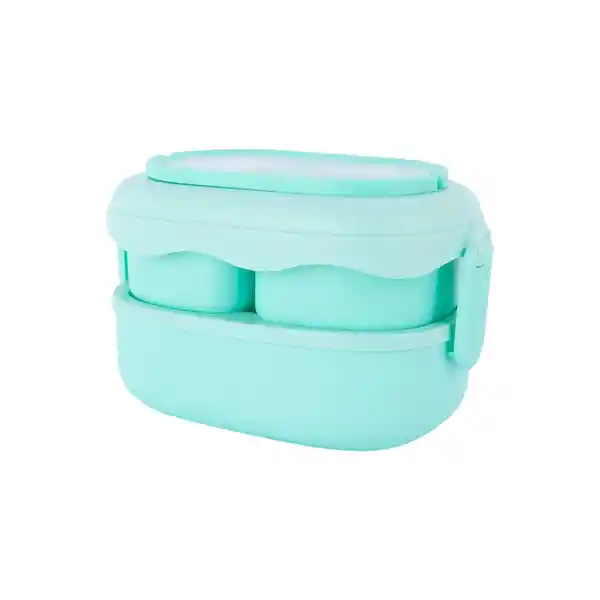 Contenedor de Alimentos de Doble Capa Polar we Bare Aqua Miniso