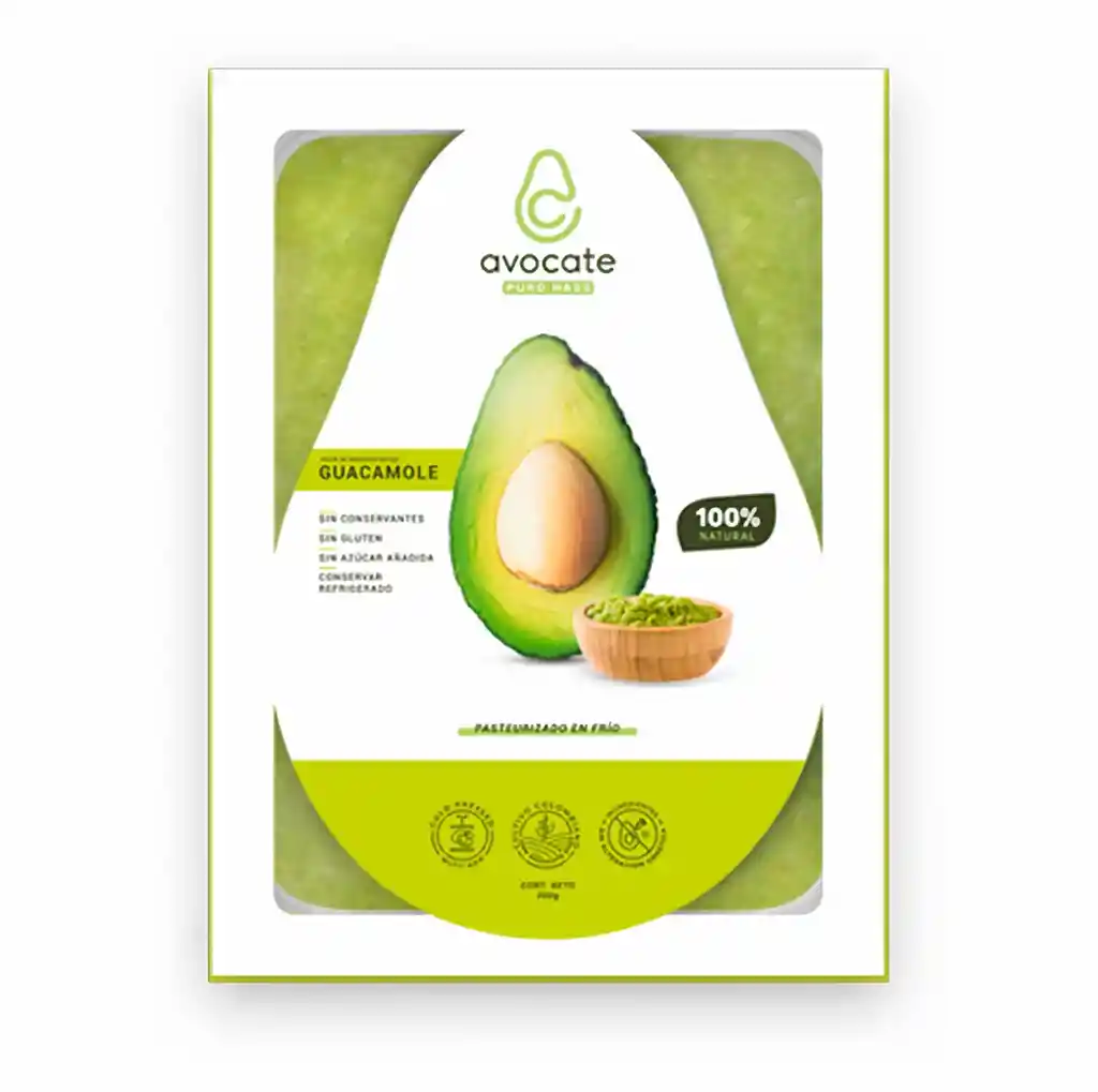 Avocate Puro Hass Guacamole 100% Natural