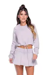 Buzo en Bura y Rib M-lavanda