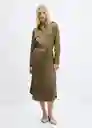 Vestido Jana Khaki Talla L Mujer Mango