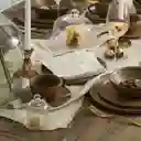 Servilleta Silueta Hoja Dorada Ambiente Gourmet