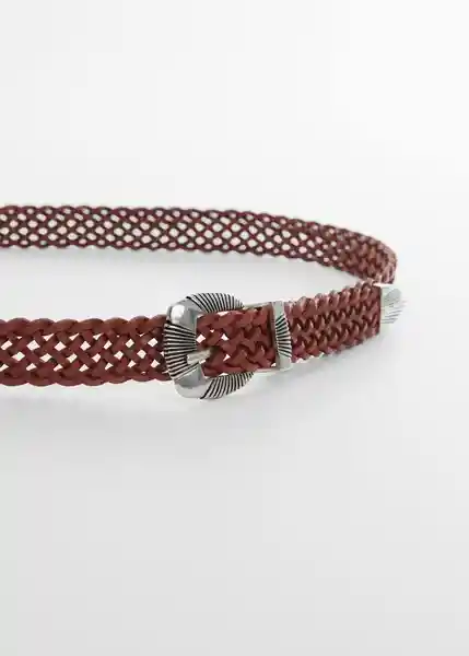 Cinturón Braid Cuero Talla L Mujer Mango