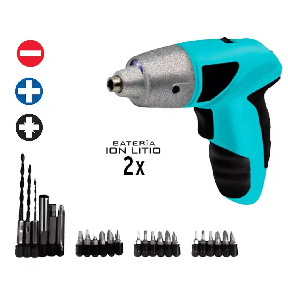 Atornillador Inalámbrico 3.6v+ 24 Accesorios Worktools