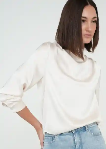 Camisa Calista Mujer Crudo Novia Claro Talla M 519g345 Naf Naf