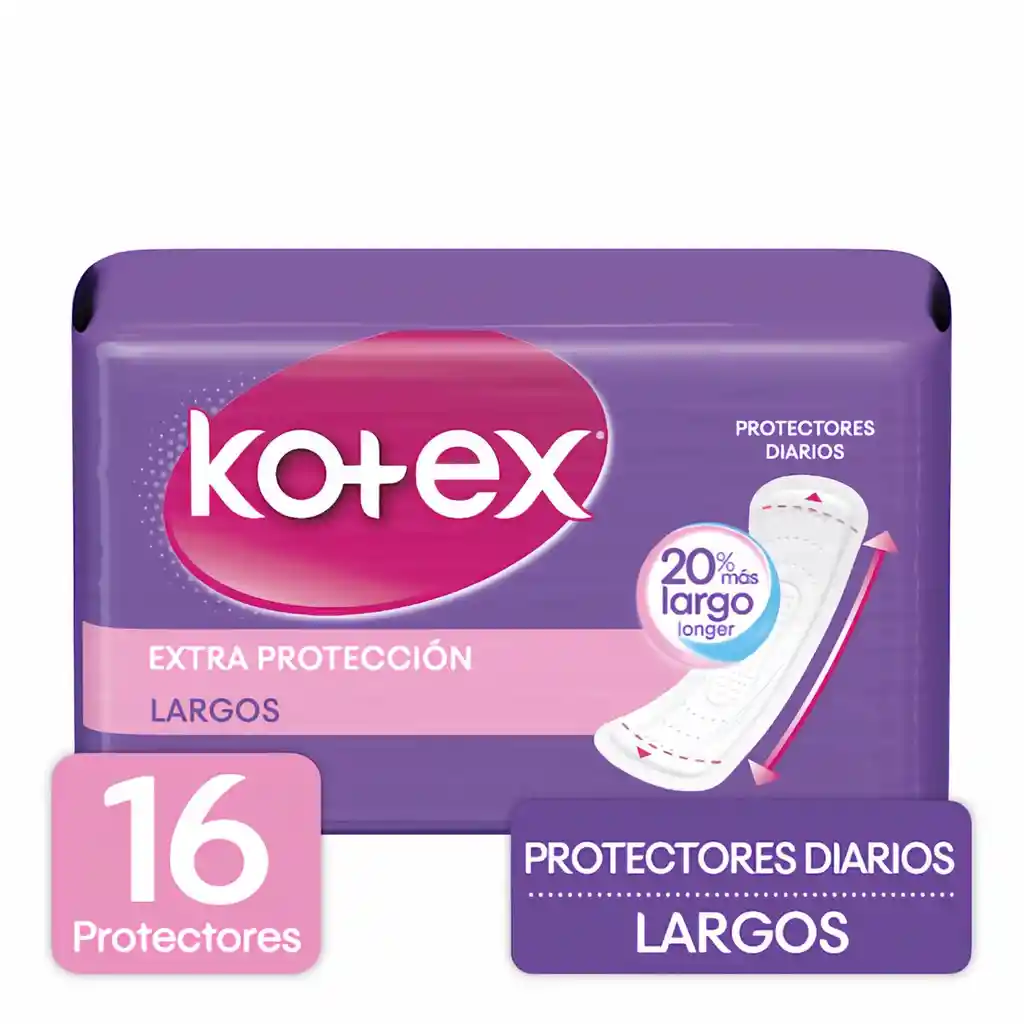 Kotex Protectores Diarios Largos Extra Protección