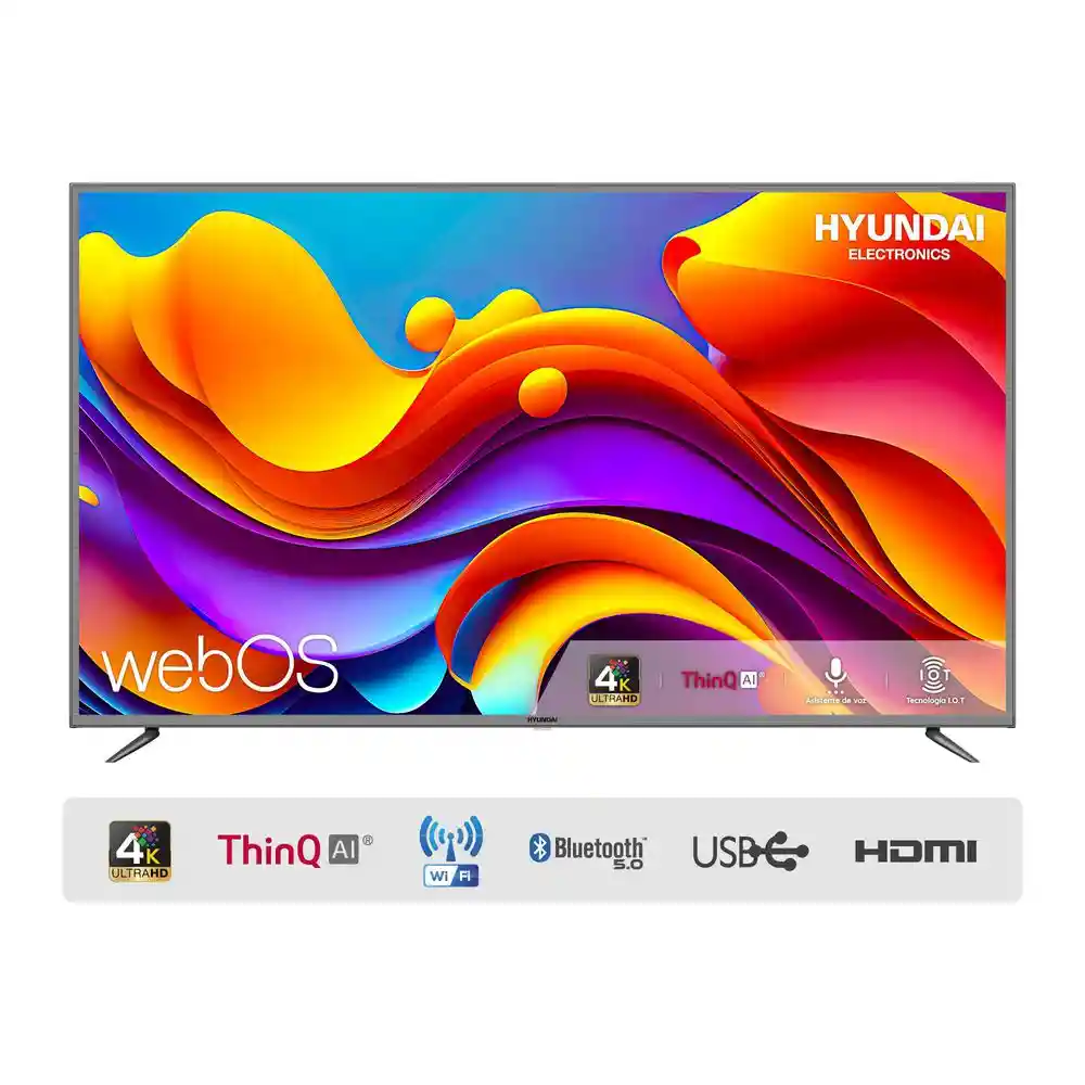 Televisor Hyundai 60 Pulgadas Led Uhd4k Smart Tv Hyled6003w4km