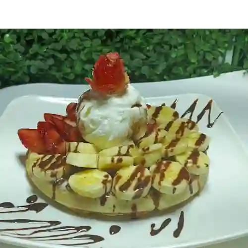 Waffle nutella con arequipe