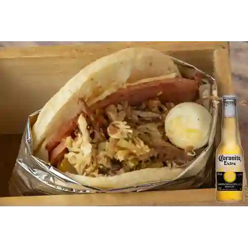 Combo Arepa Súper Especial + Cerveza Coronita 210ml