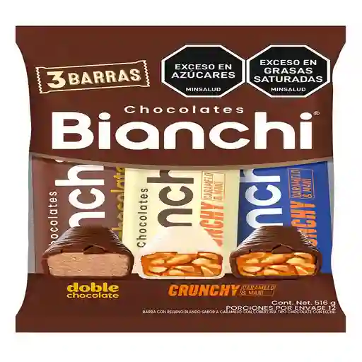 Barras Bianchi Relleno Blando Caramelo Cobert (3 Unidad)