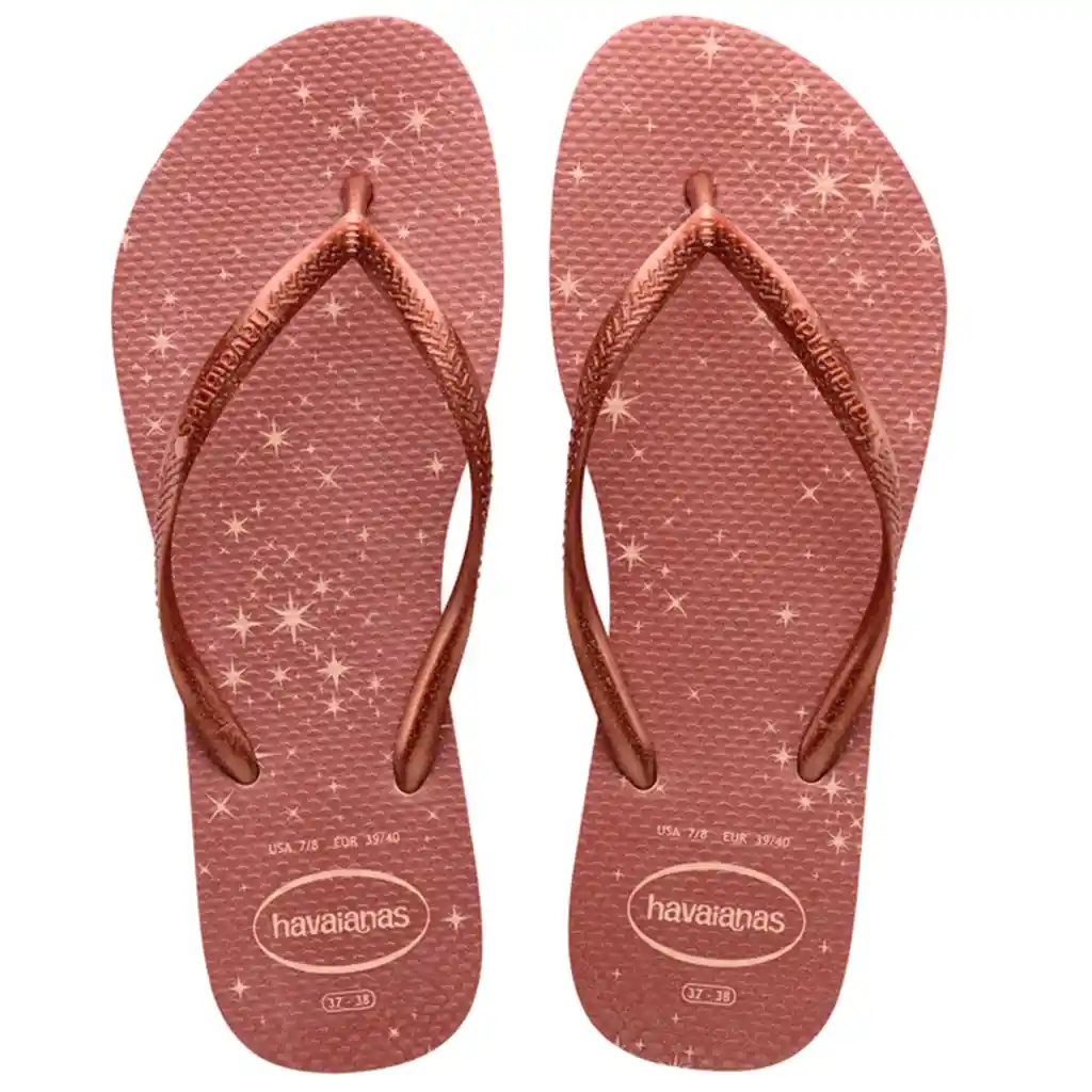 Sandalia Havaianas Mujer Slim Gloss Fc Rosa Talla 41/42
