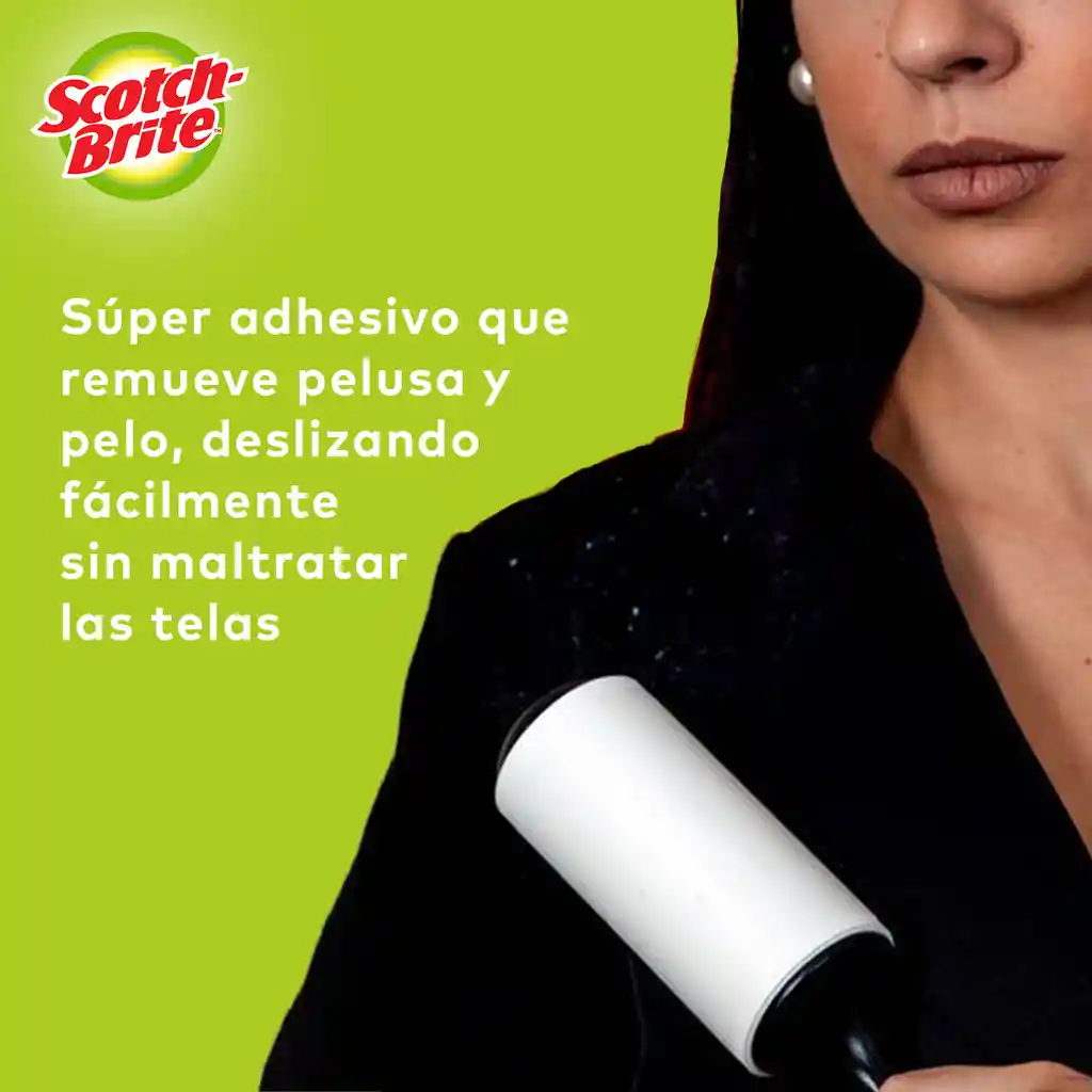 Scotch Brite Rodillo Adhesivo Quita Pelusas de Mascotas