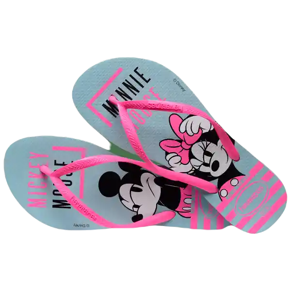 Sandalias Slim Disney Agua Azul Talla 36 4141203 Havaianas