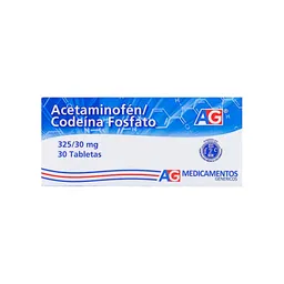 Acetaminofén/ Codeína Fosfato Tabletas (325 mg/ 30 mg)