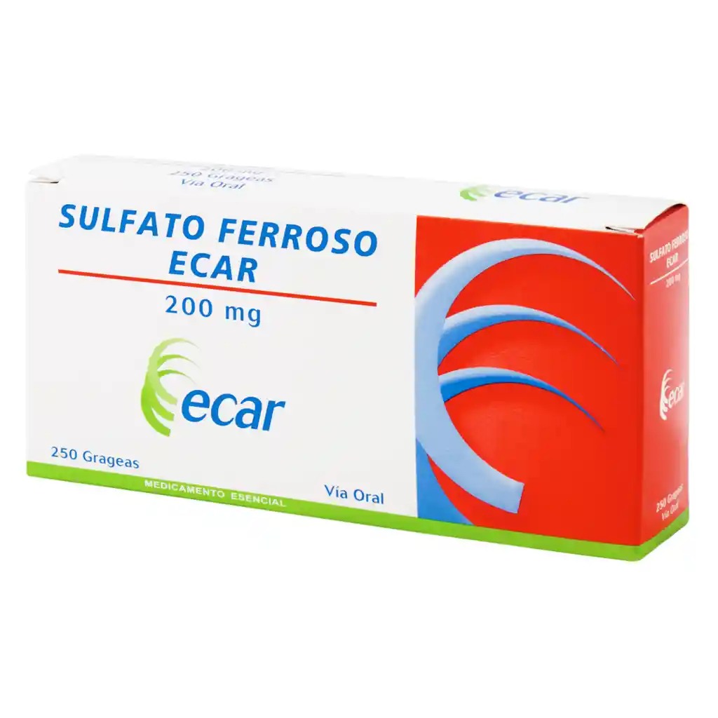 Ecar Grageas Sulfato Ferroso (200 mg)