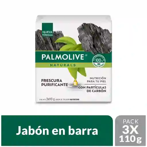Jabón Antibacterial en Barra Palmolive Charcoal 110g x 3
