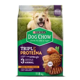 Comida para perro Dog Chow Triple proteina todos los tamaños 8 kg