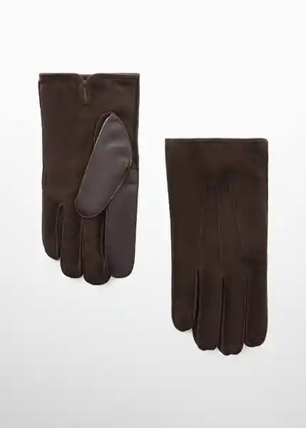 Guantes Suede Marrón Talla L Hombre Mango