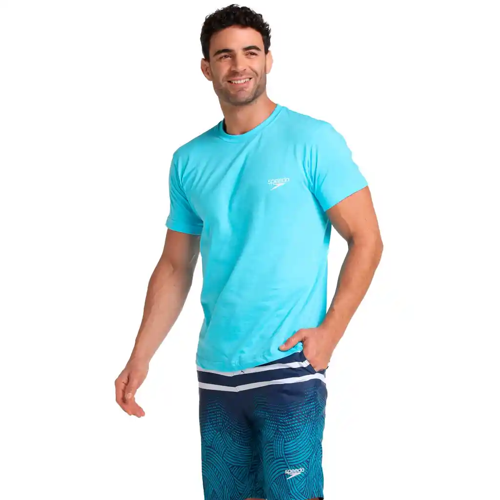 Camiseta Manga Corta Aqua Coast Hombre Azul -l