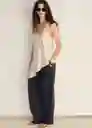 Pantalón Bali Navy Talla 38 Mujer Mango
