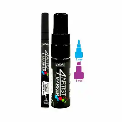 Pebeo Set Marcador Óleo 4Artist Negro 2 mm + 8 mm