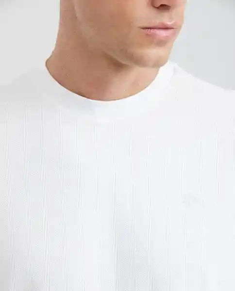 Camiseta Textured Masculino Blanco 0 Claro Talla M Chevignon