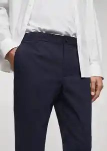 Pantalón Canet Navy Talla 46 Hombre Mango