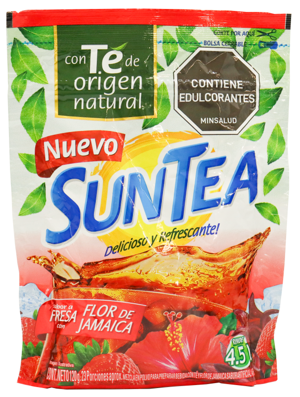 Suntea Mezcla Polvo Bebida té Flor Jamaica 120 g