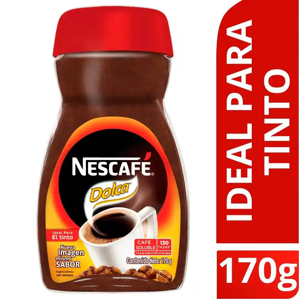 Café instantaneo NESCAFÉ® Dolca frasco x 170g
