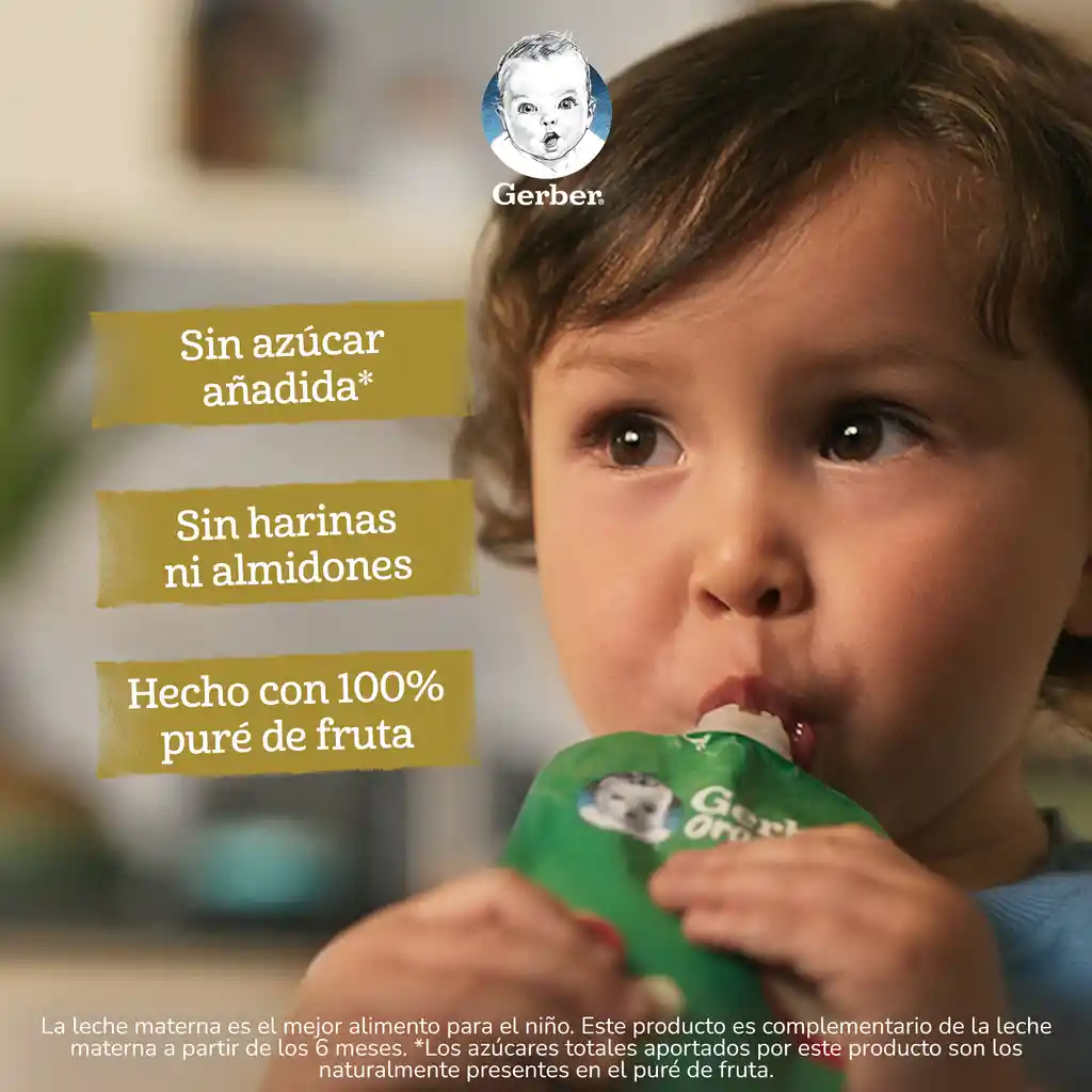Compota orgánica GERBER manzana x 100g