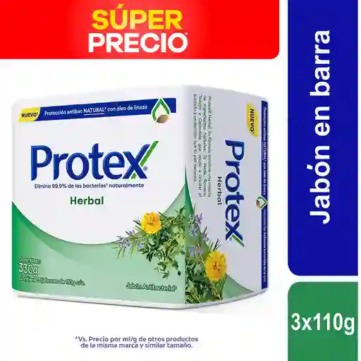 Protex Jabón Antibacterial Herbal