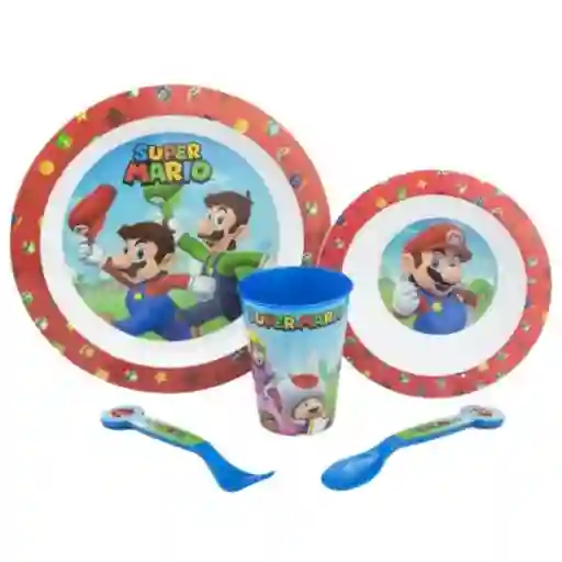 Vajilla Micro 5 Pzs Super Mario Stor 75250