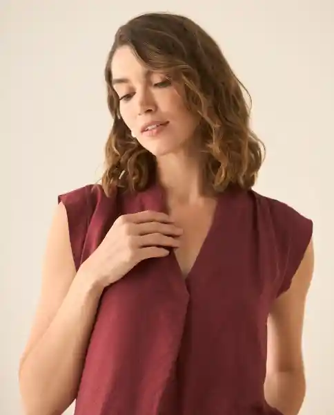 Camisa Rojo Sangría Oscuro Talla M 113G002 Esprit
