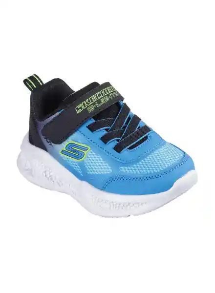 Skechers Tenis de Niño Meteor Lights Azul Talla 10