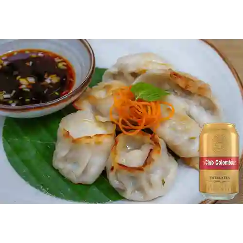 Combo Gyozas + Cerveza Club Colombia Dorada Lta 330ml