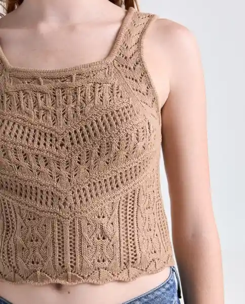 Camisa Mujer Café Talla XS 619G009_CAF171038 Americanino