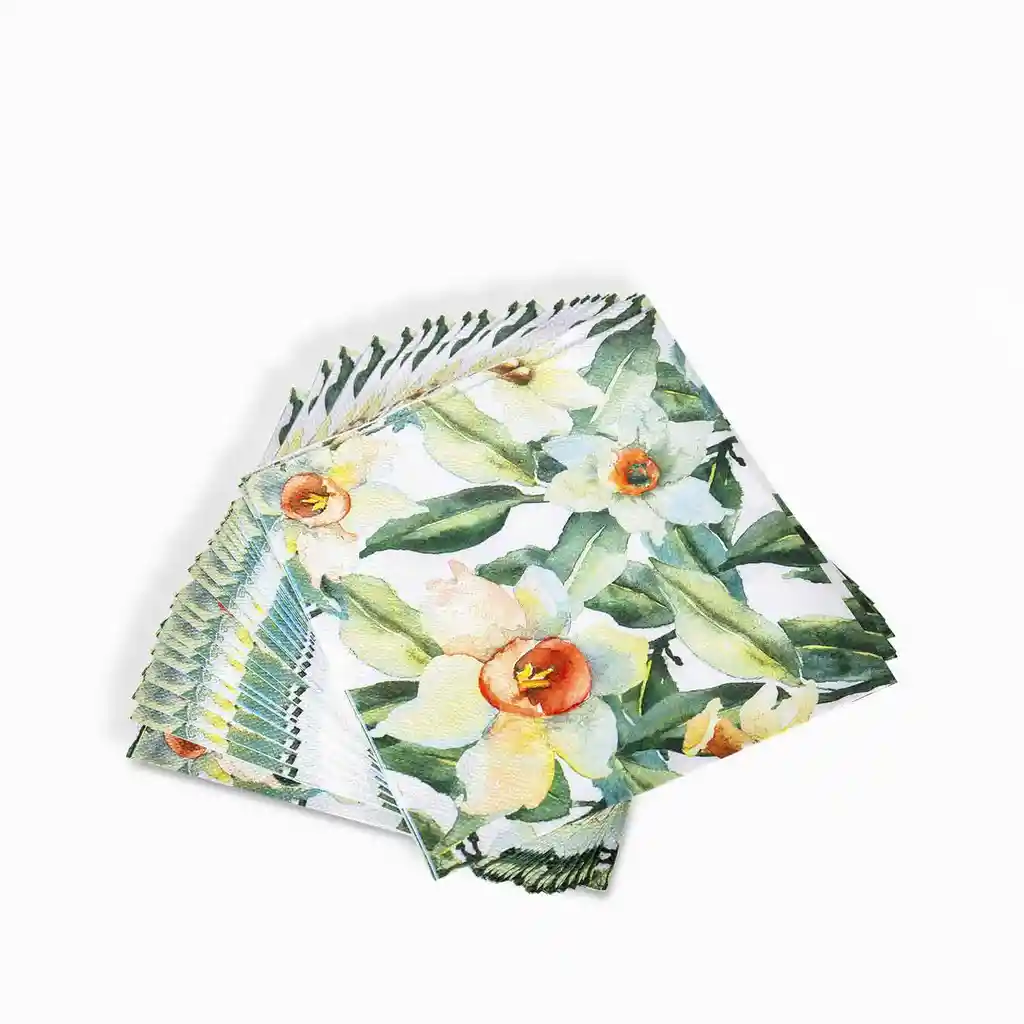 Servilleta Flor Naranja 12.5 cm x 12.5 cm Ambiente Gourmet