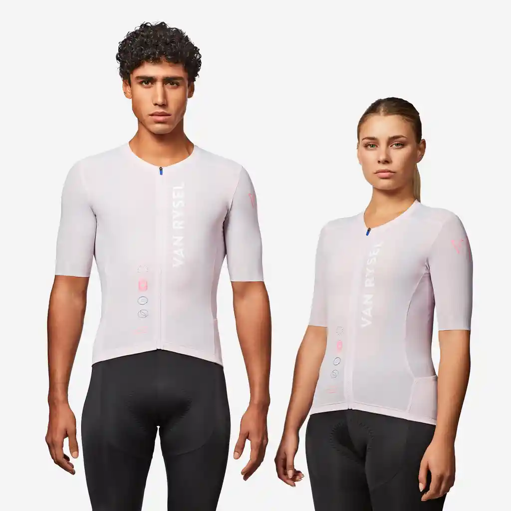 Camiseta Ciclismo Carretera Racer 2 Unisex Lila Manga Corta Verano