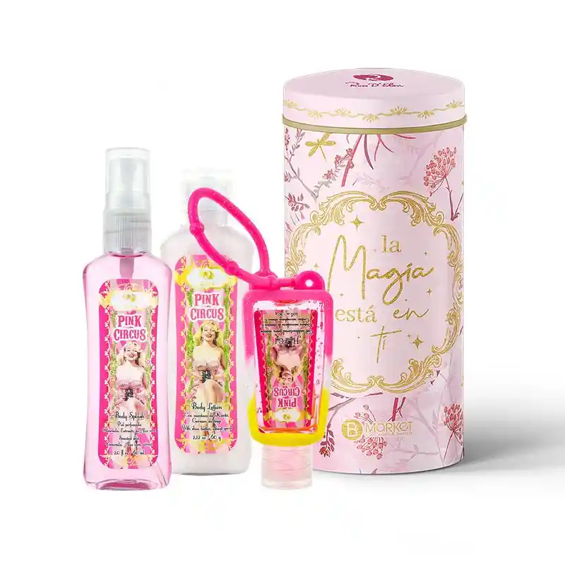 Ross D'Elen Set Body Splash Pink Circus Body Lotion + Gel