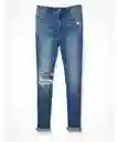 Jean Jegging Mujer Crop Azul Talla 4 Regular American Eagle