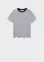 Camiseta Rita Azul Talla S Mujer Mango